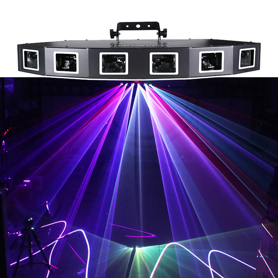Industrial Laser Projector - 6 Lenzen Dmx Laser Podiumlichtprojector Rgb