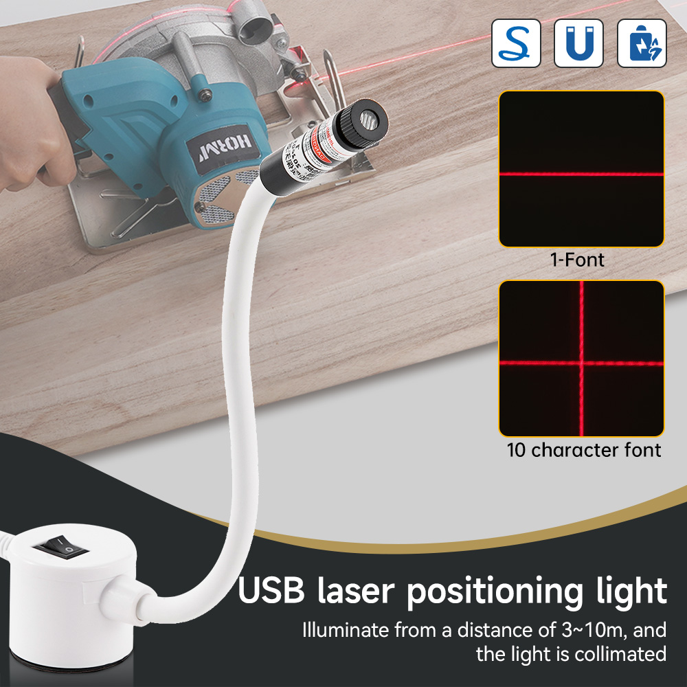 Industrial Laser Technology - USB-aangedreven rood laserlicht naaien positioneringslamp snijden