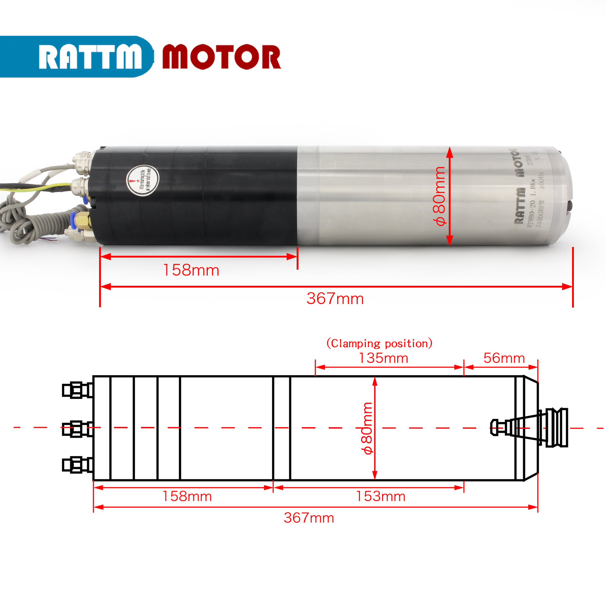 【DE stock】1,8 kW ISO20 ATC wat - Cnc Spindle Motor recensie en prijs
