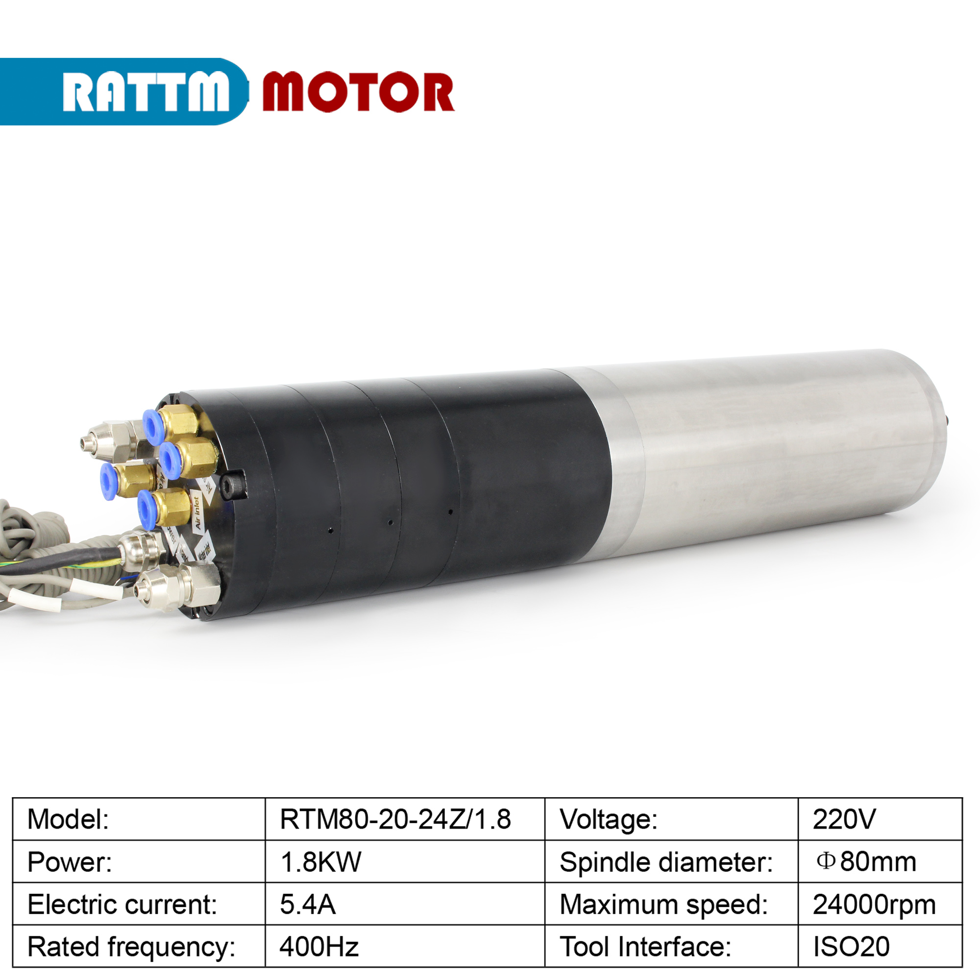 【DE stock】1,8 kW ISO20 ATC wat - Cnc Spindle Motor recensie en prijs
