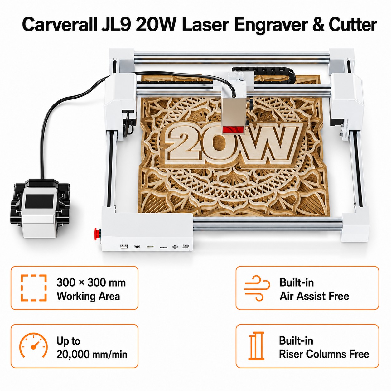 Carverall JL9 20W Lasergraveer - Industrial Laser Technology recensie en prijs