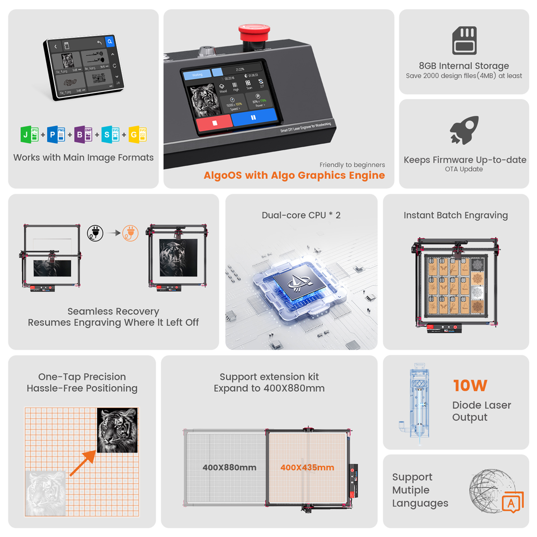 AlgoLaser DIY KIT MK2 10W lase - Laser Engraving Software recensie en prijs